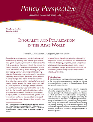 Inequality and Polarization in the Arab World - Economic Research Forum ...