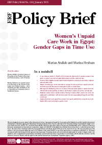 Women’s Unpaid Care Work in Egypt: Gender Gaps in Time Use - Economic ...